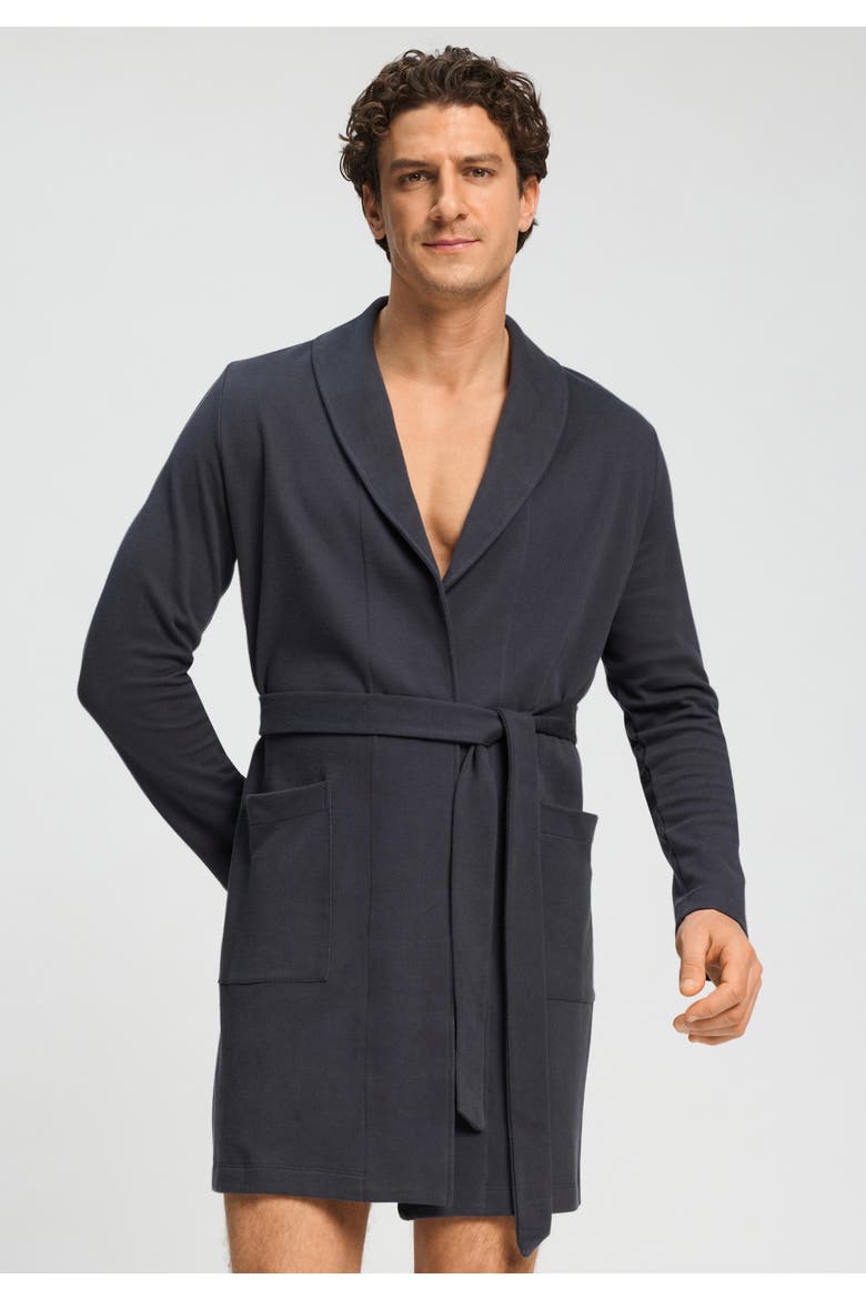 Travelwear Cotton Blend Robe, Alternate, color, Smokey Charcoal