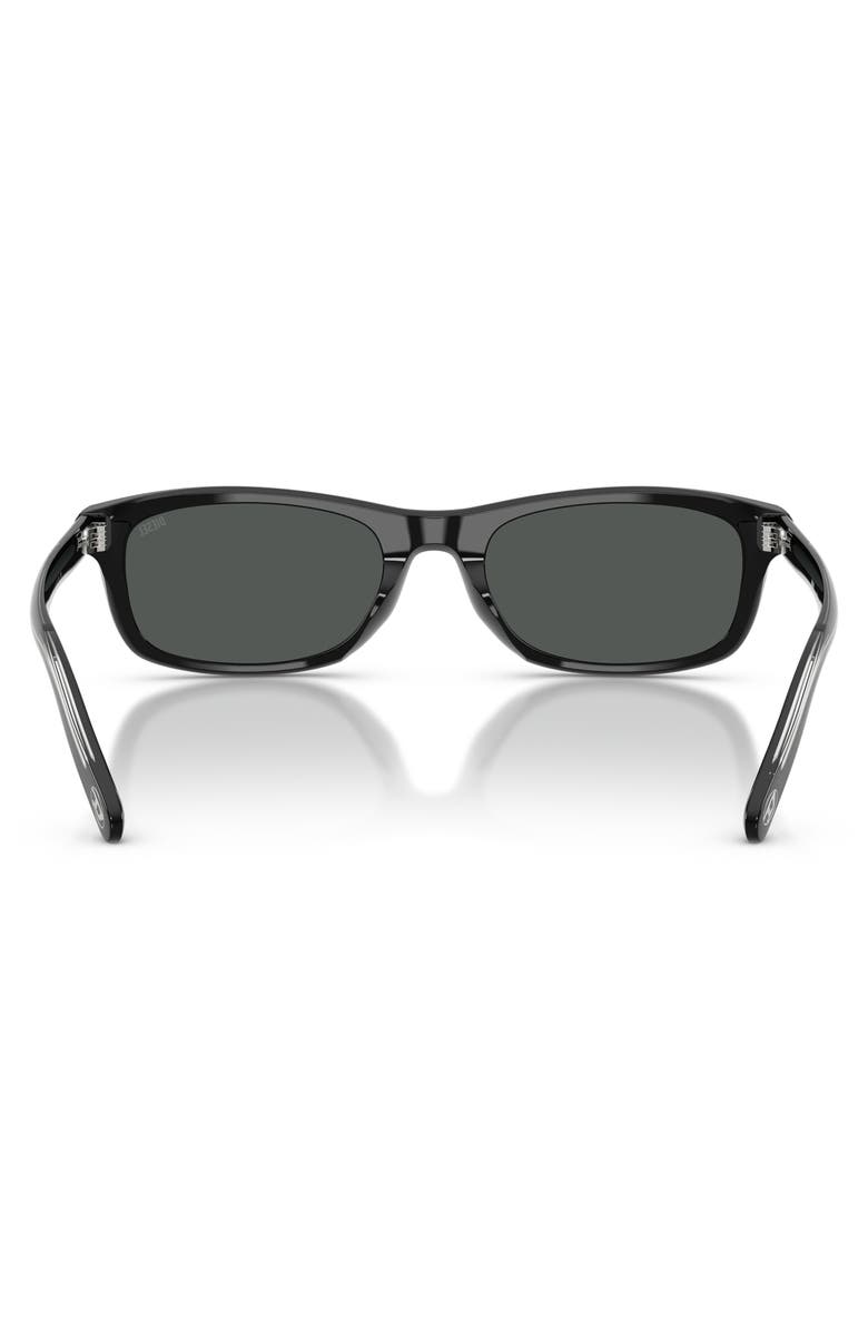 DIESEL<sup>®</sup> 54mm Rectangular Sunglasses, Alternate, color, Solid Black / Solid Black