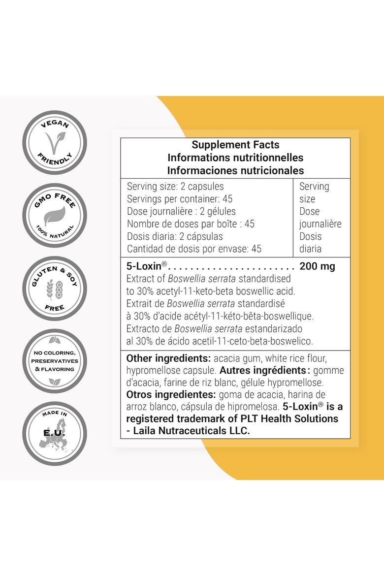 Boswellia 5-LOX 200 mg per Day - with Boswellia Serrata Extract, Alternate, color, None