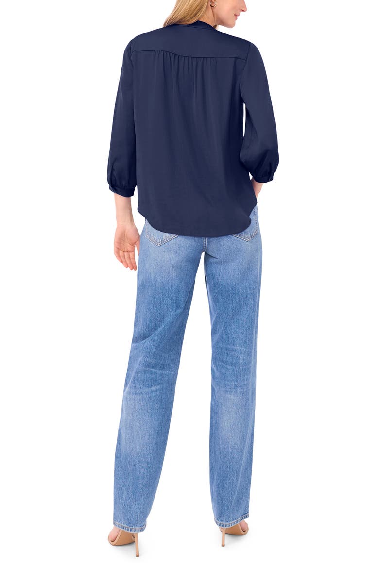 Rumpled Satin Top, Alternate, color, CLASSIC NAVY