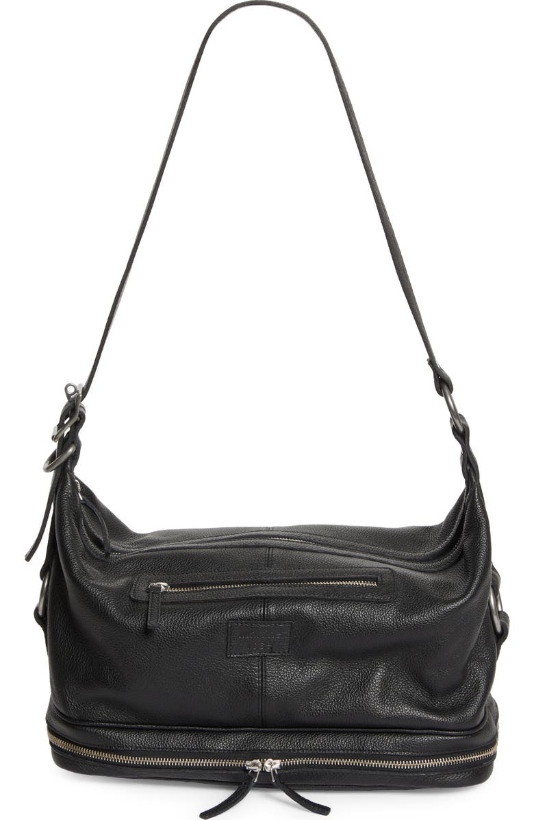 Martine Rose Bondage Leather Bag, Main, color, Black