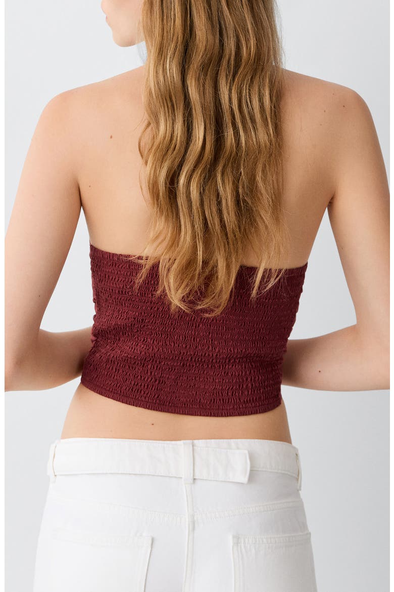 Ruched Cotton Top, Alternate, color, BURNT ORANGE