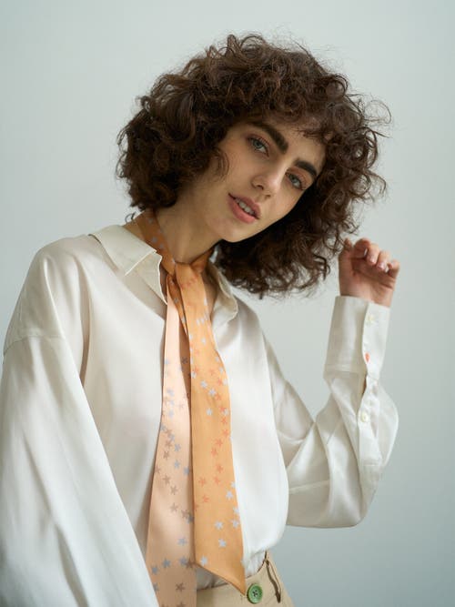 Lost Pattern Nyc "neon Tiger" Silk Skinny Scarf In Brown