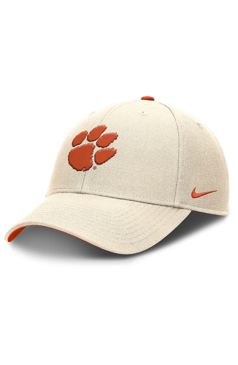 Nike Men's Nike Natural Clemson Tigers Rise Primetime Performance Trucker Adjustable Hat, Main, color, Natural