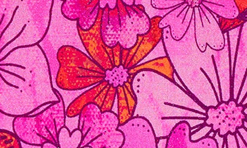 Beach Lingo Kids' Floral Ruffle One-piece Swimsuit In Pink