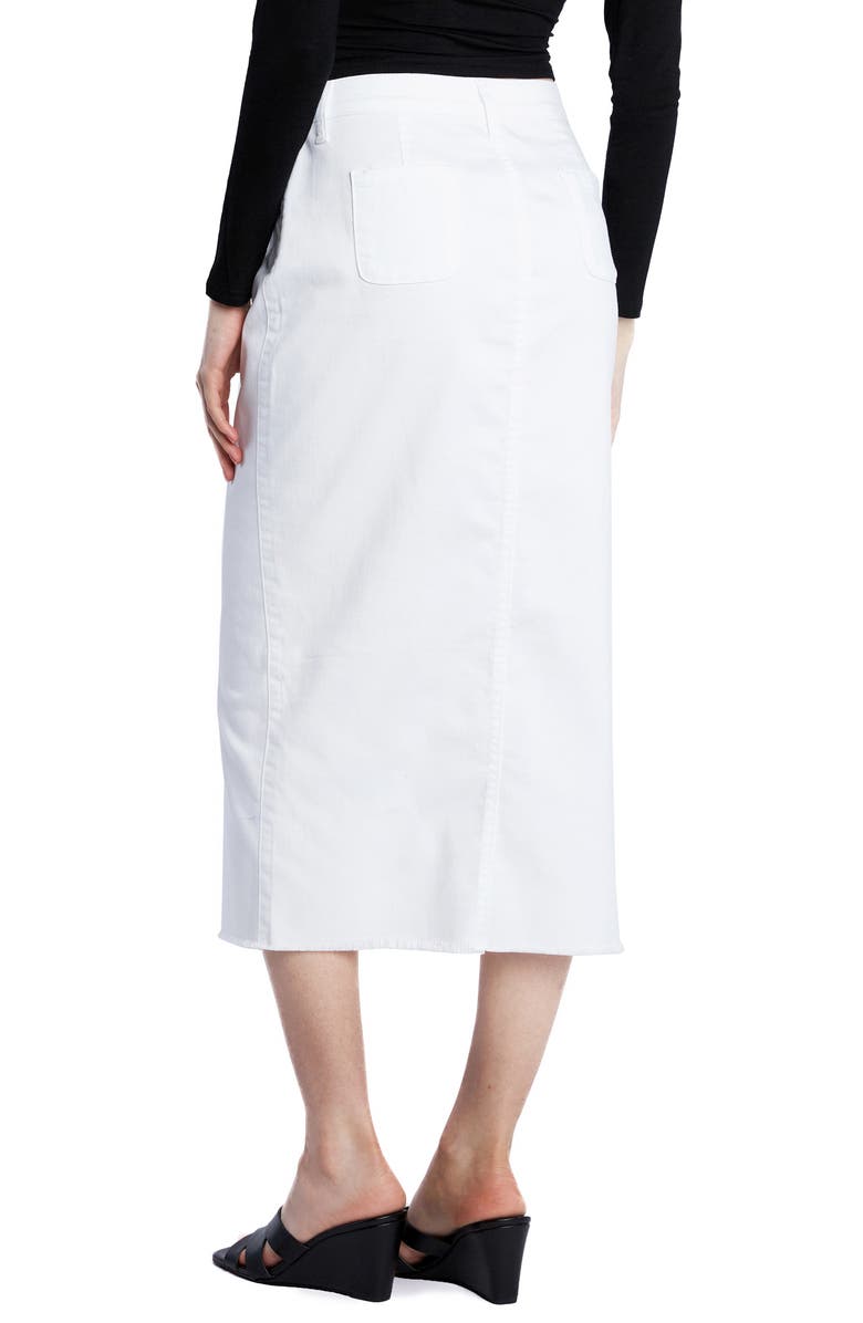 Wash Lab Denim Genevive Denim Skirt, Alternate, color, Creme