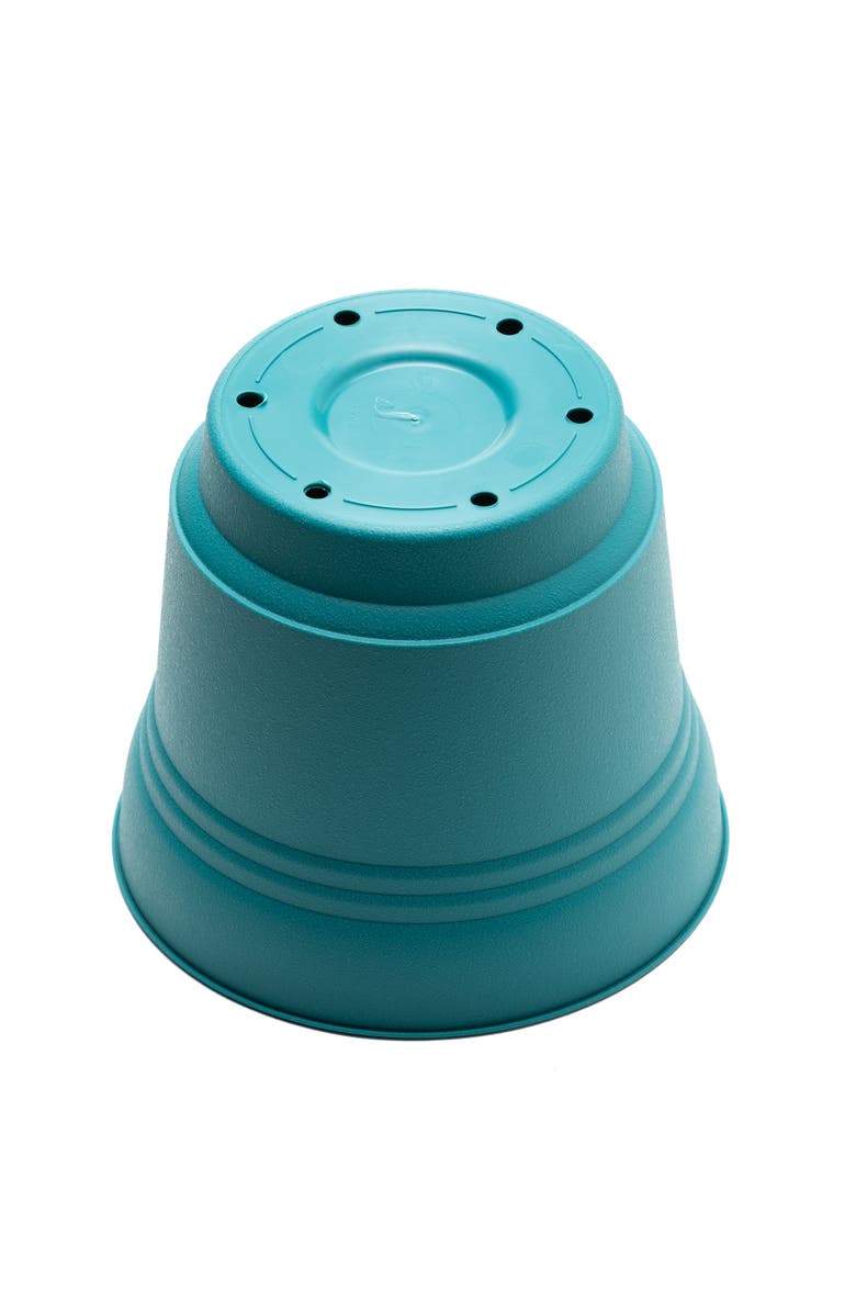 Bloem Saturn Round Planter 12"Bermuda Teal,Durable Plastic, 3 Gallon, Alternate, color, Blue