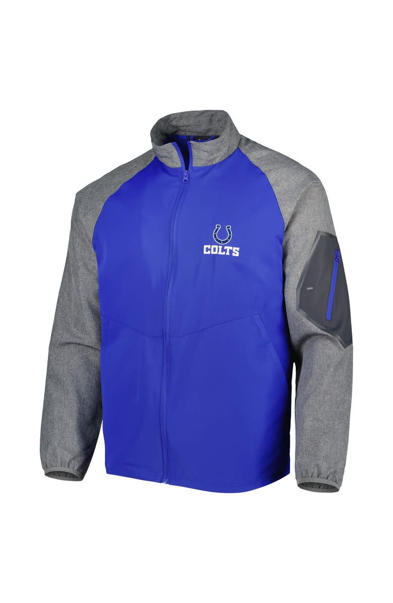 DUNBROOKE Men's Dunbrooke Royal Indianapolis Colts Hurricane Raglan Full-Zip Windbreaker Jacket, Alternate, color, 