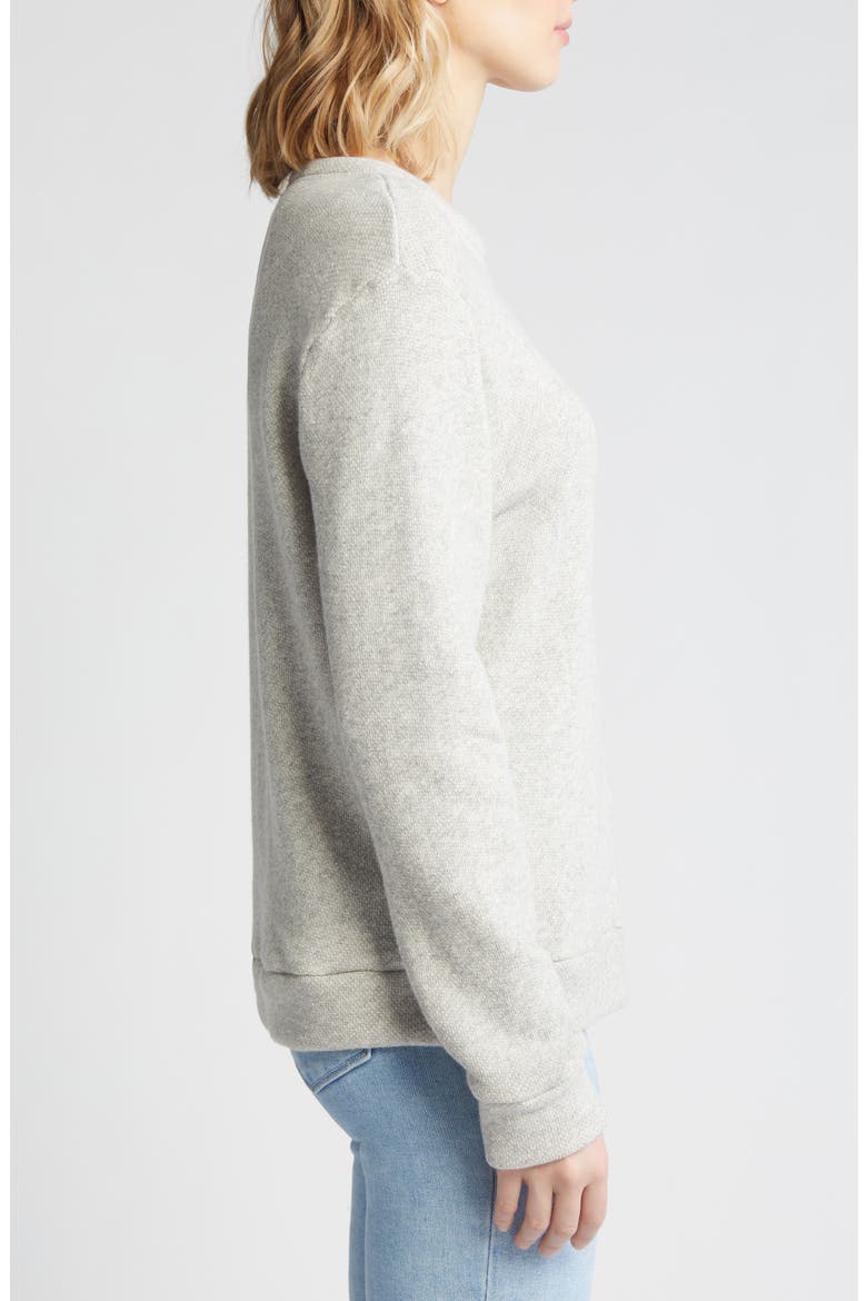 Cotton Crewneck Sweatshirt, Alternate, color, GRAY