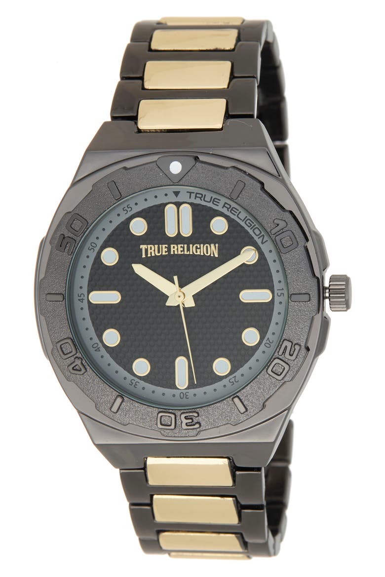 Two Tone Waterproof Bracelet Watch, 44mm, Main, color, TWO TONE