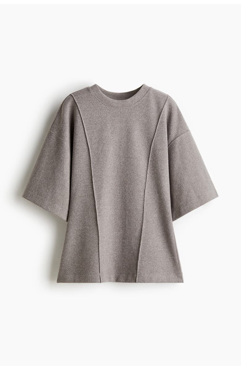 H&M Loose-fit Fine-knit Top, Main, color, Taupe