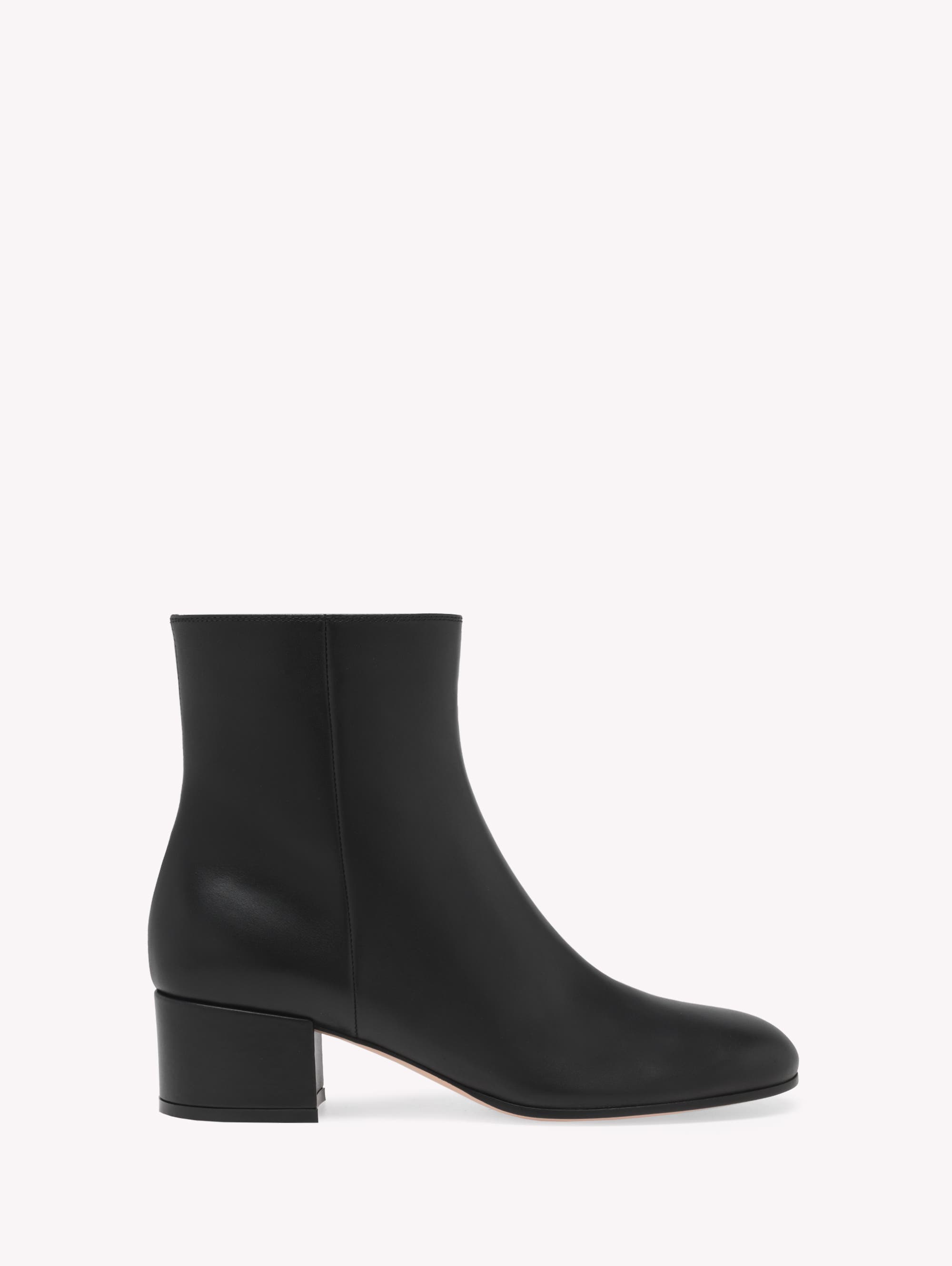 Gianvito Rossi Joelle 45 Booties, Main, color, Black Leather