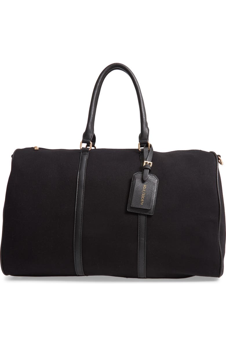 Sole Society Lacie Faux Leather Duffle Bag, Main, color,