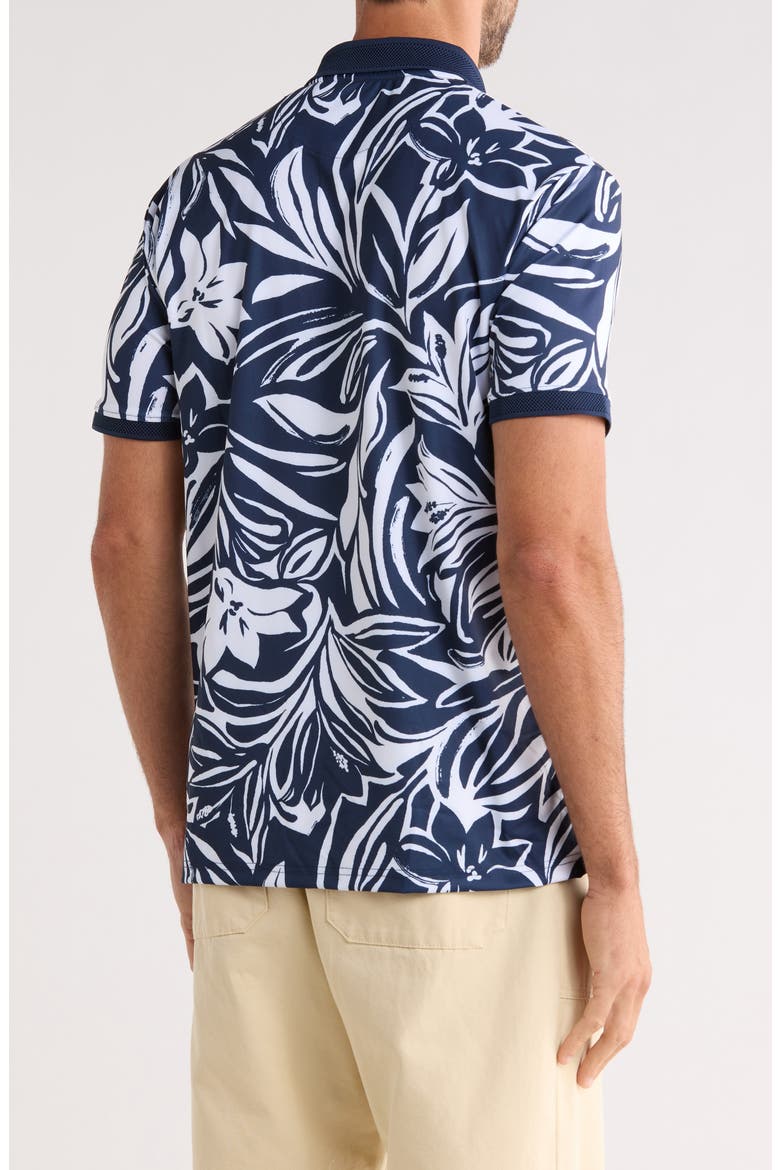 Cactus Floral Polo, Alternate, color, NAVY