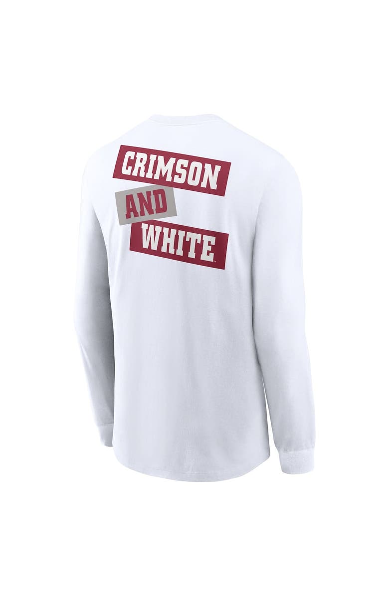 Nike Men's Nike White Alabama Crimson Tide Two-Hit Classic Location Long Sleeve T-Shirt, Alternate, color, White