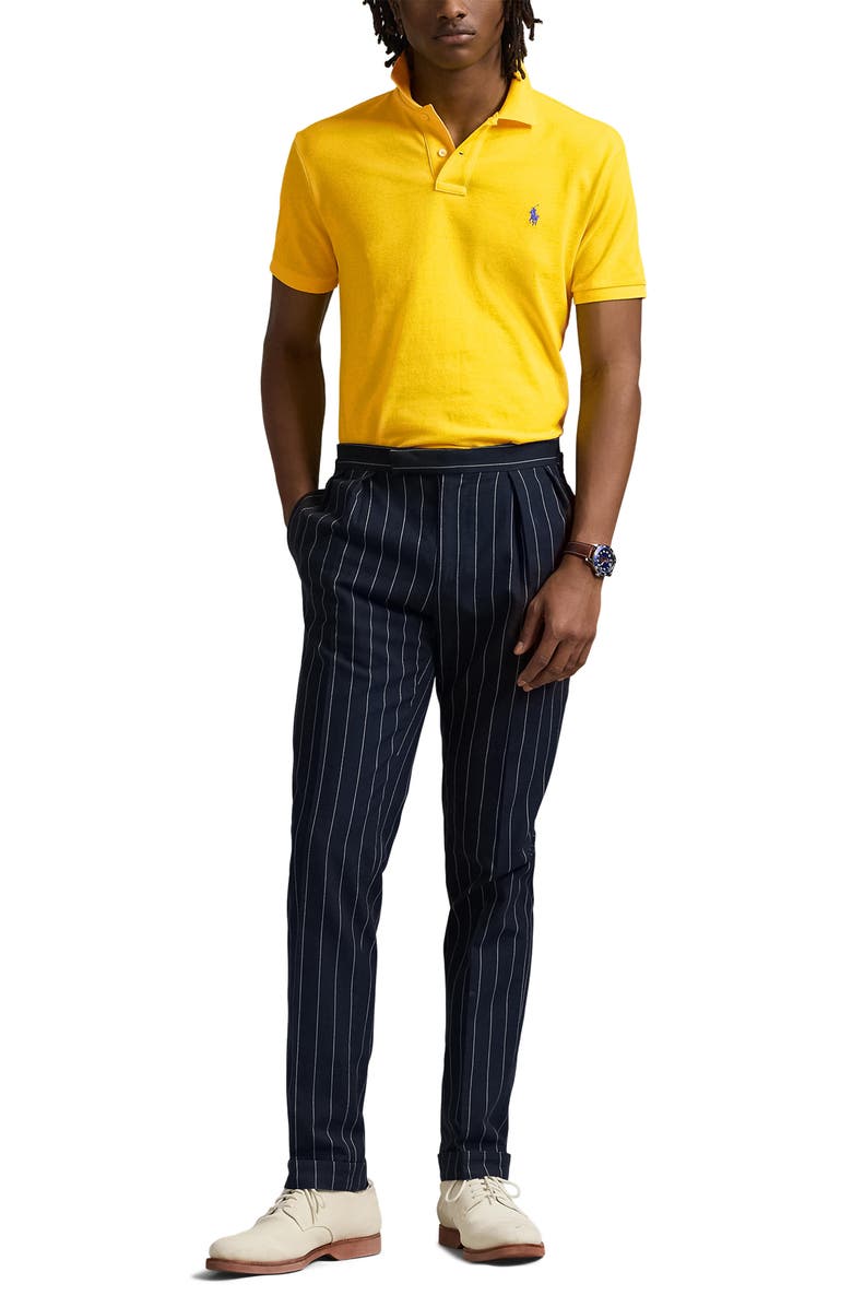 Polo Ralph Lauren The Iconic Solid Yellow Cotton Piqué Polo, Alternate, color, 