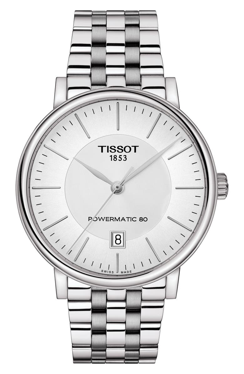 Tissot T-Classic Carson Powermatic Bracelet Watch, 40mm, Main, color, 