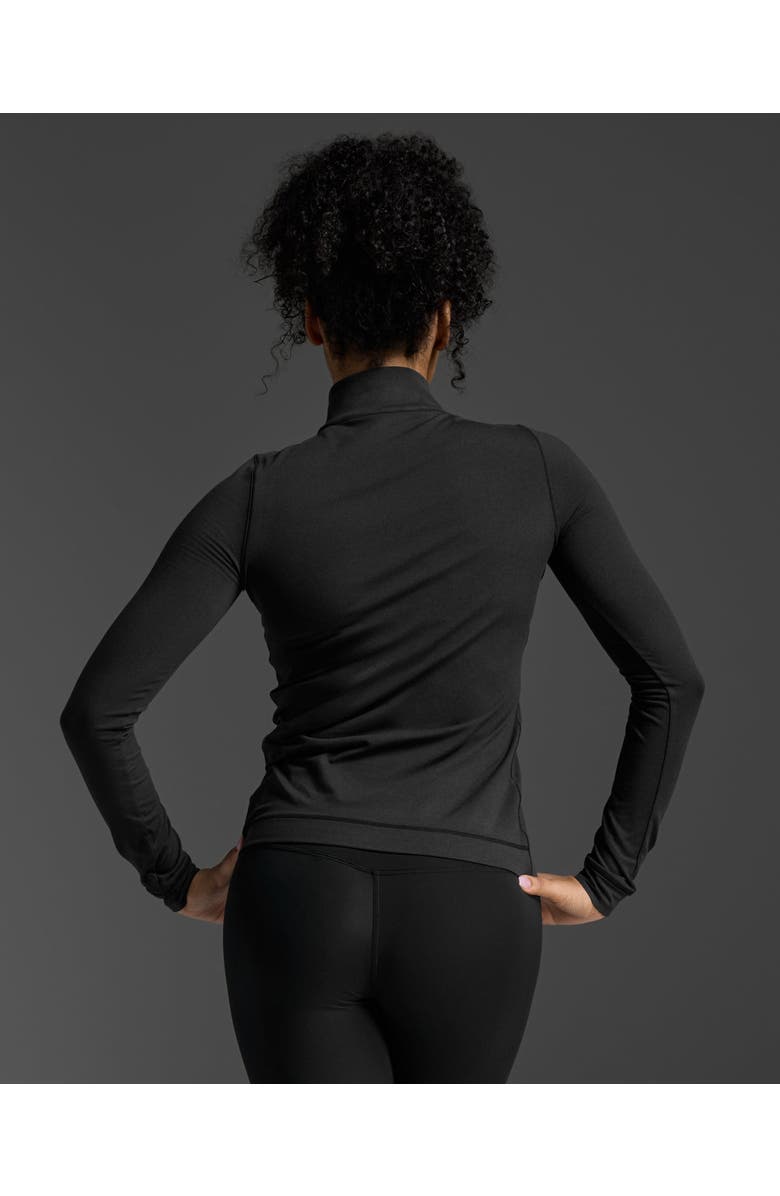 2XU Flex 1/2 Zip Long Sleeve, Alternate, color, Black/Black