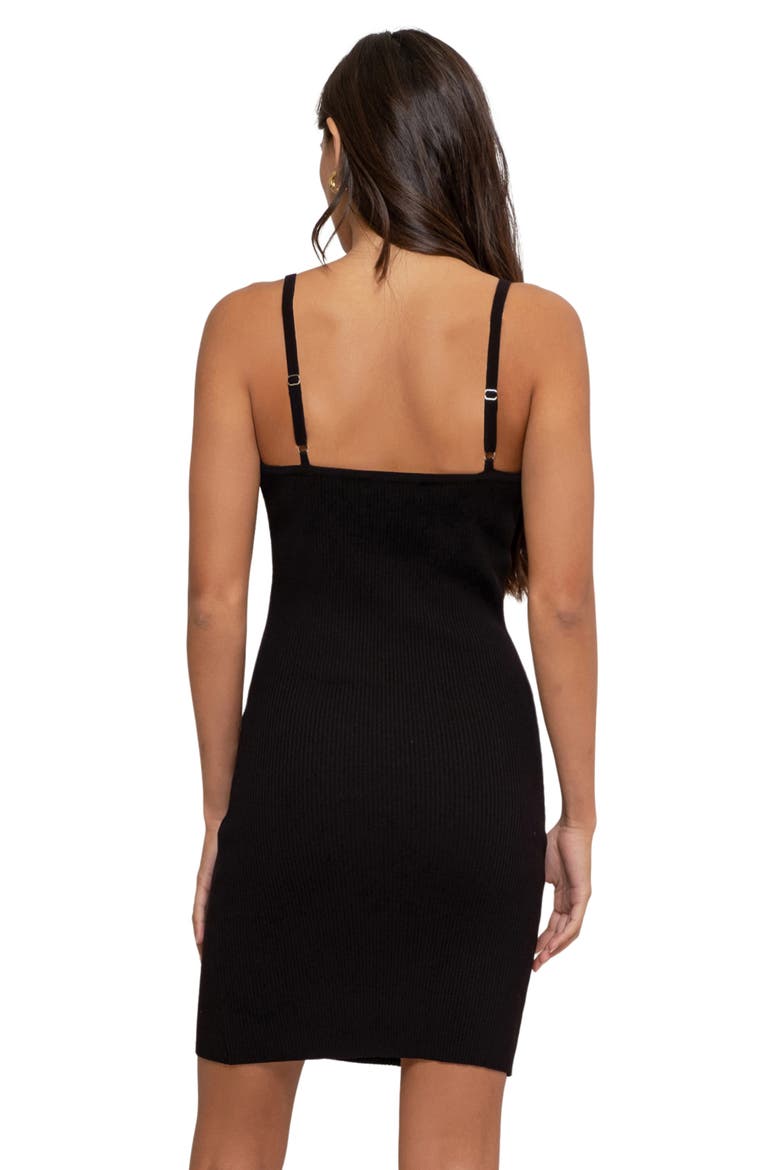 Rib Knit Body-Con Dress, Alternate, color, BLACK