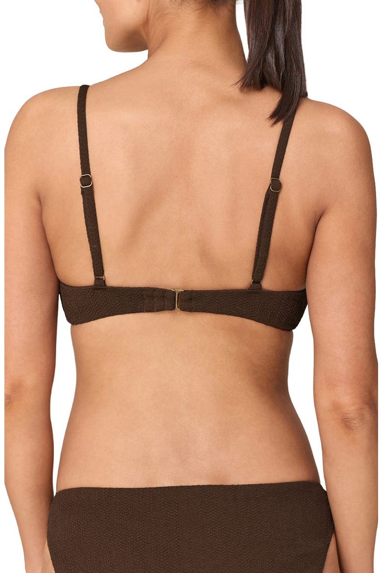 The Bonita Ring Bikini Top, Alternate, color, WALNUT