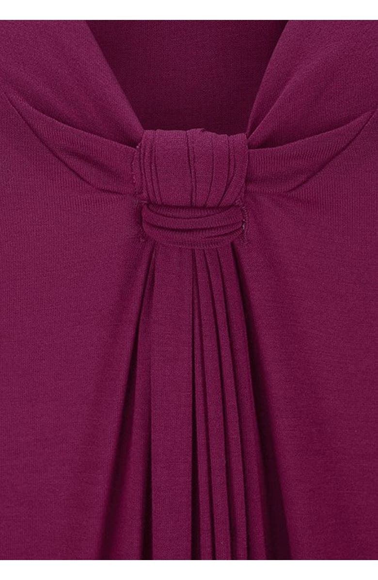 LASCANA Women's Knot Detail Dress, Alternate, color, Wine