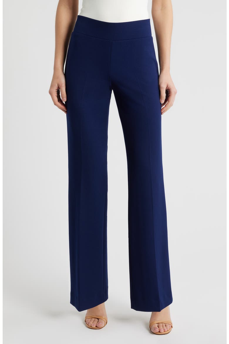 High Waist Pull On Wide Leg Pants, Main, color, DISTANT MOUNTAIN