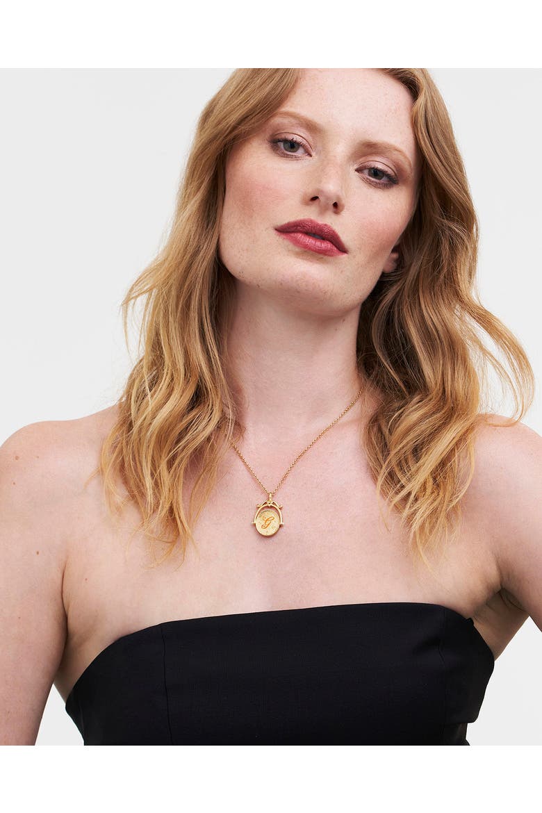 G Initial Gerbera Gold Spinner Chain Necklace, Alternate, color, Gold