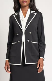 Ming Wang Contrast Detail Jacket