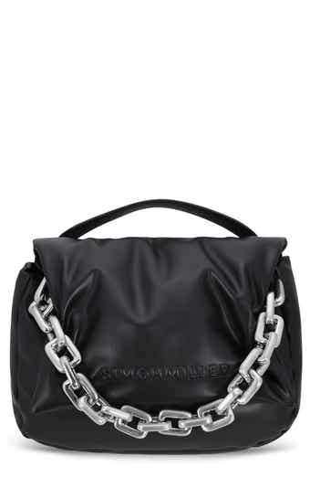 Linked Turnover Faux Leather Shoulder Bag