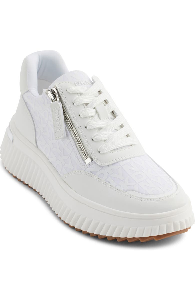 DKNY Lissa Platform Sneaker, Main, color, Bright White