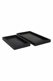 VIVIAN LUNE HOME Set of 2 Marble Trays
