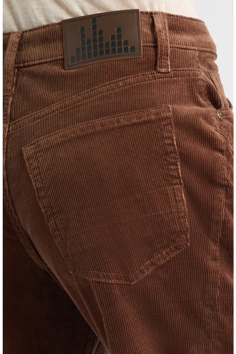 Side Panel Barrel Leg Corduroy Pants, Alternate, color, BROWN