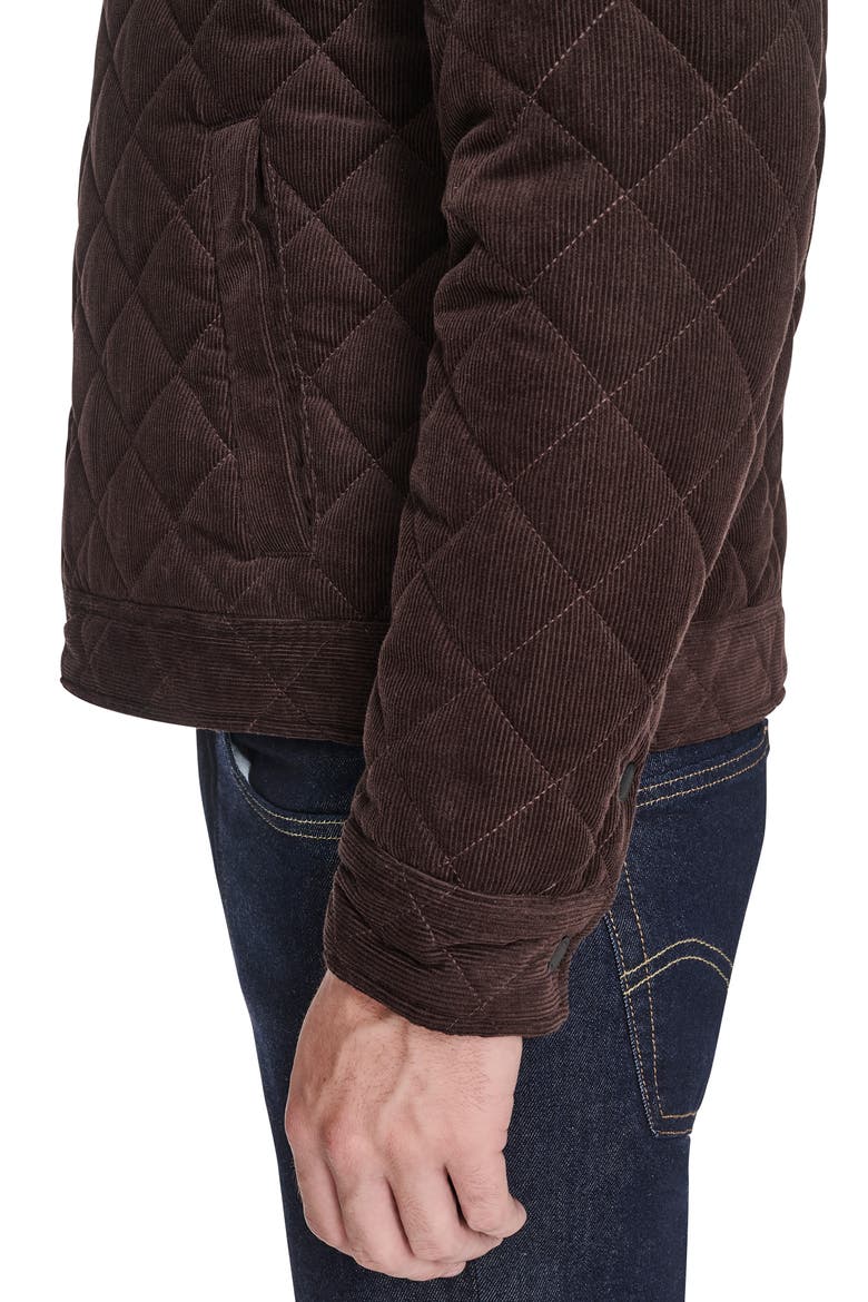 Quilted Shirt Jacket, Alternate, color, CHOCOLATE