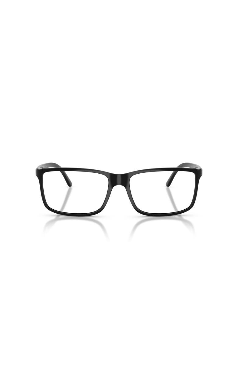 Polo Ralph Lauren 58mm Rectangle optical glasses, Alternate, color, Black