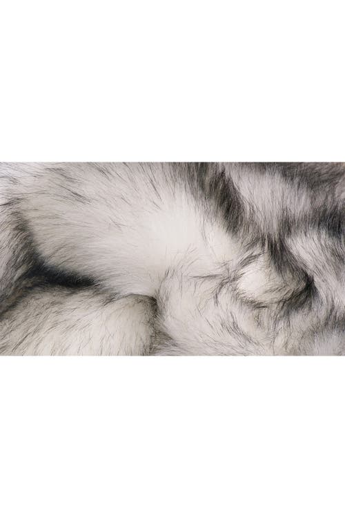 Luxe Faux Fur Gordon Rug In Gradient Grey