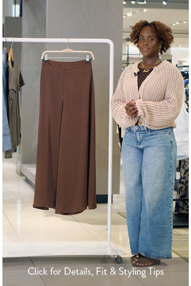 Charmer Wide Leg Satin Pants video