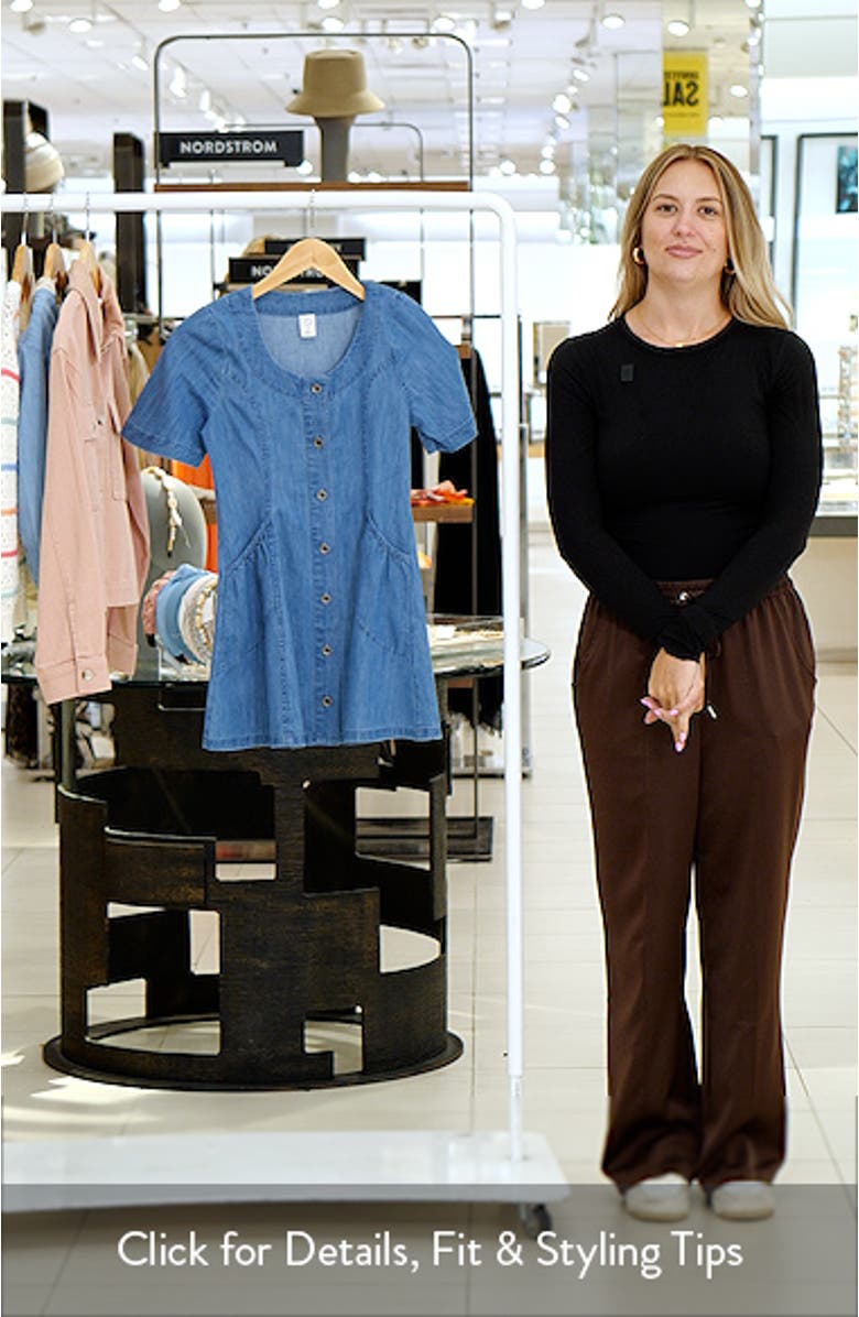 Kids' Short Sleeve Chambray Dress, sales video thumbnail