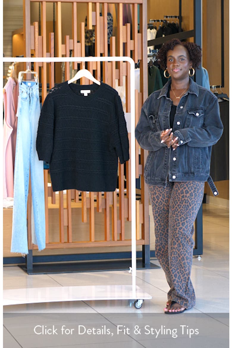 Puff Sleeve Cable Stitch Sweater video