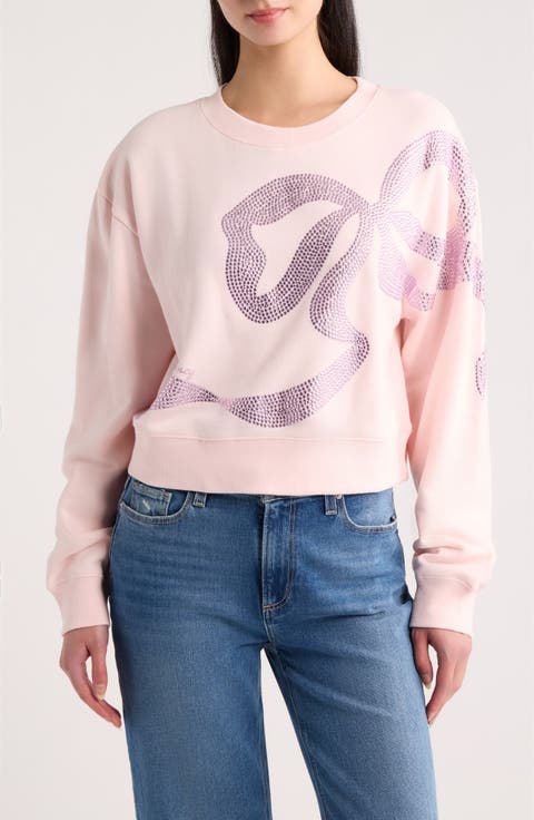 Rylan Rhinestone Bow Sweatshirt