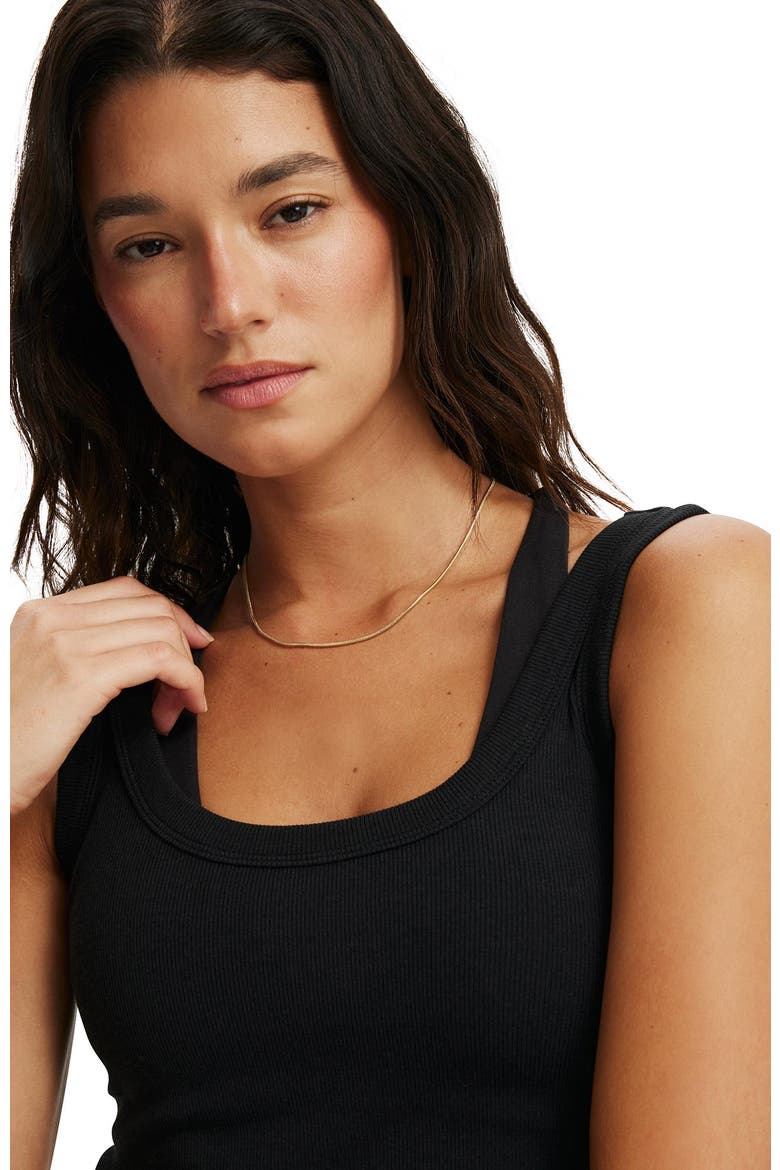 Women's Active Rib Tank, Alternate, color, Black