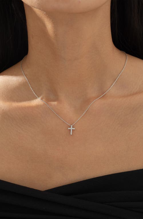 Bearfruit Jewelry 14k Gold Plated Aveline Crystal Cross Necklace Holiday Gift Guide In Metallic