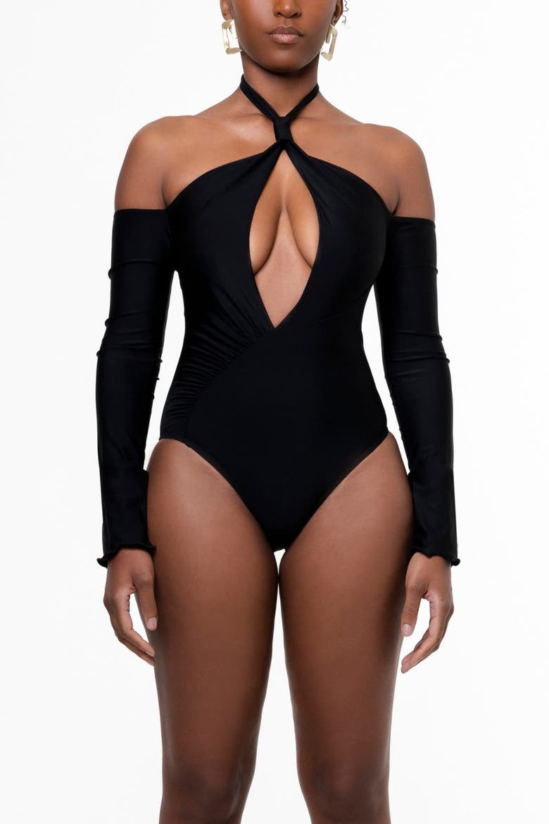 Tessa One-piece Swimsuit, Main, color, Black