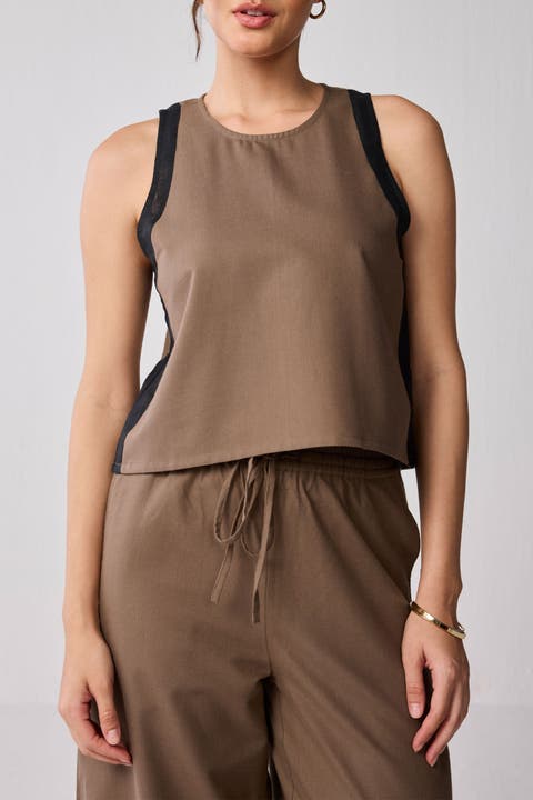 Sleeveless Colorblock Top