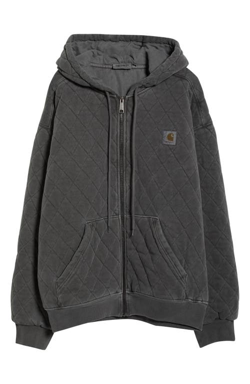Carhartt Work In Progress Vista Quilted Hooded Jacket In Gray
