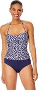 Anne Cole Women's Tiger Dance Twist Front Bandeaukini Swim Top