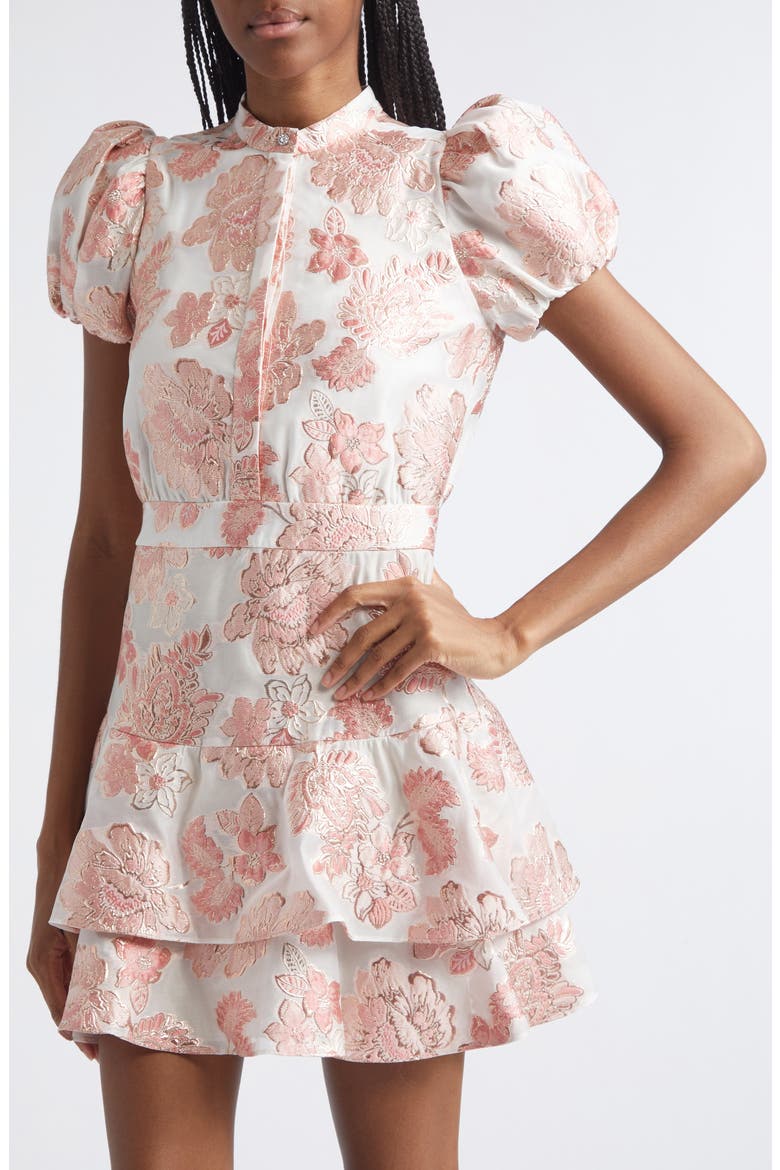 Loryn Floral Print Minidress, Alternate, color, ENGLISH ROSE