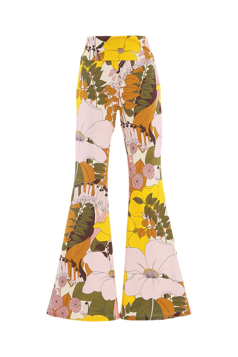 Meditation Pants Big Flower Rose Pink, Alternate, color, Big Flower Rose Pink