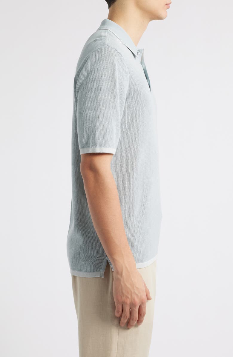 rag & bone Harvey Relaxed Polo, Alternate, color, Light Blue