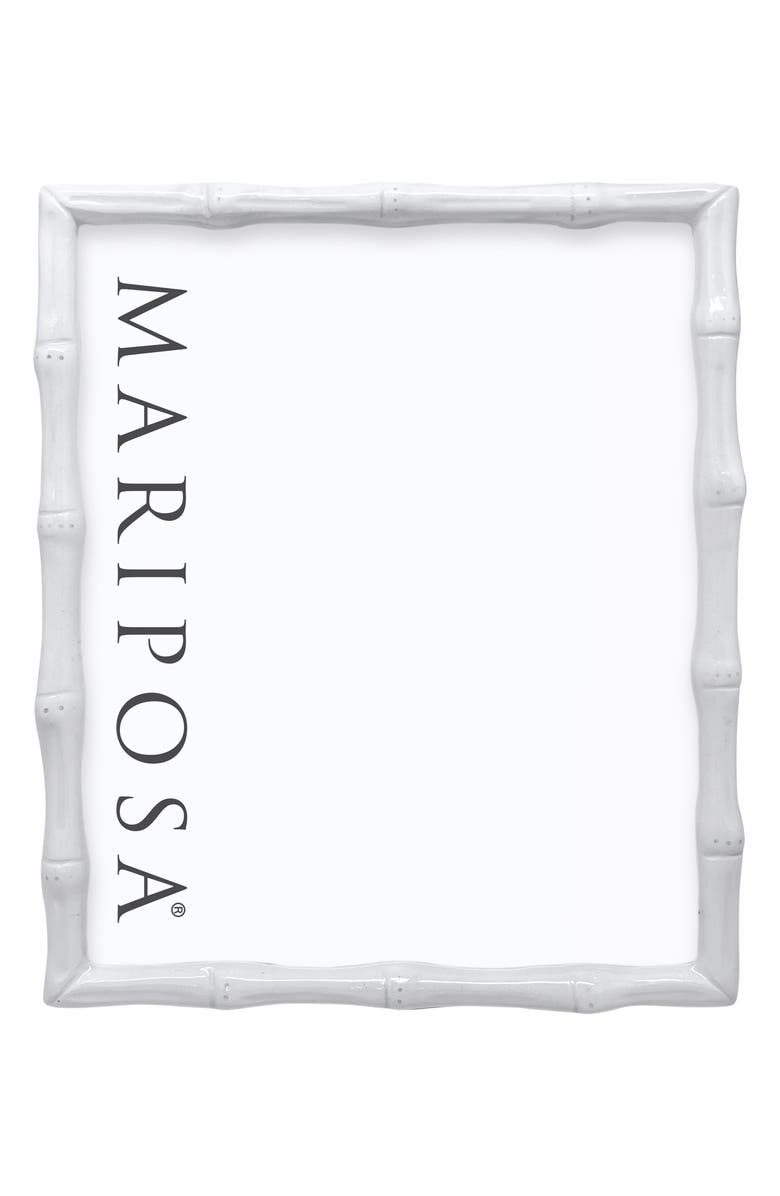 Mariposa White Sand Cast Aluminum Picture Frame, Alternate, color, White