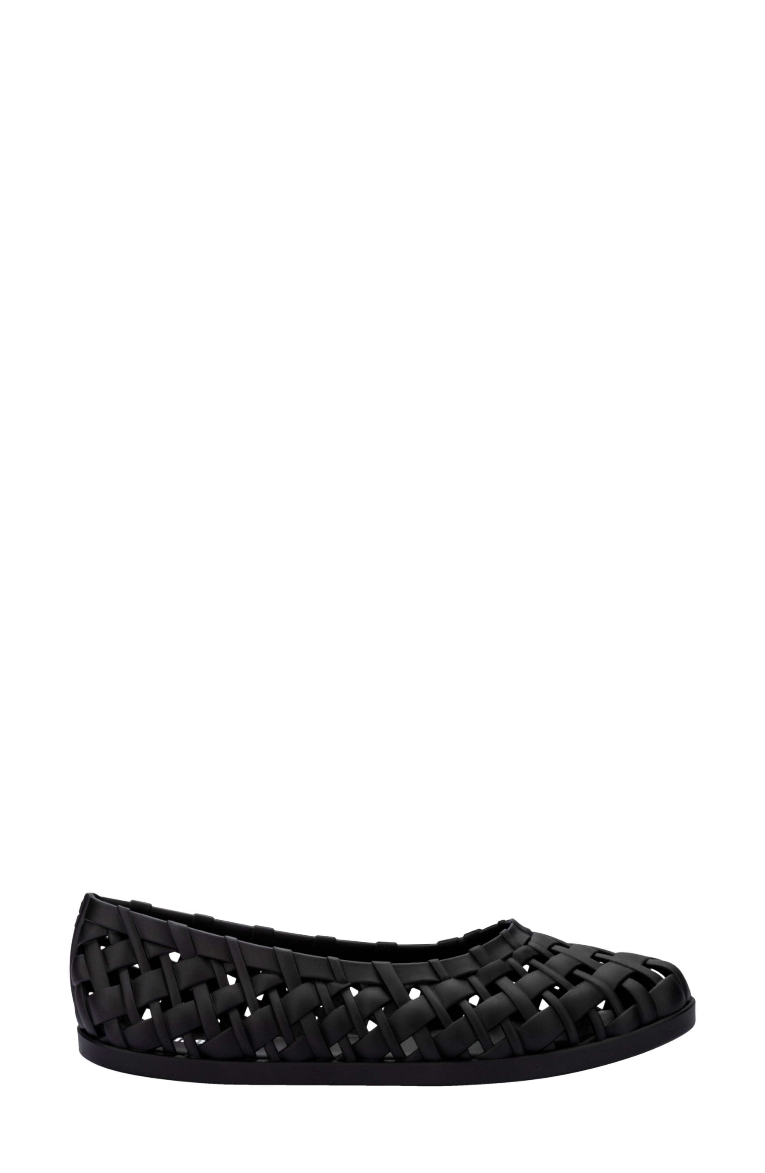 Melissa Possession Water Resistant Jelly Ballet Flat, Alternate, color, Black